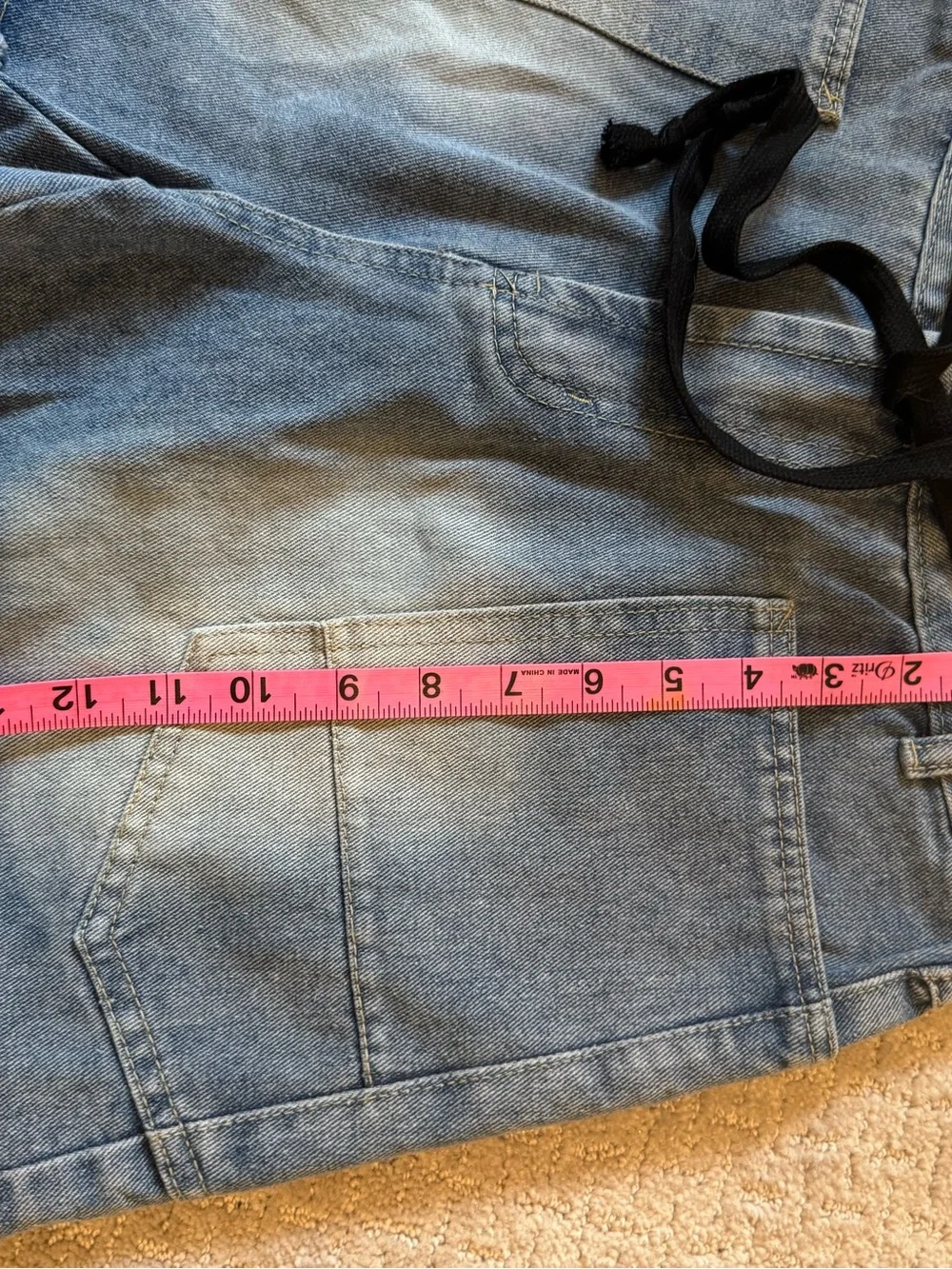 Denim Utility Shorts with Drawstring and grommets at the Waist - New!